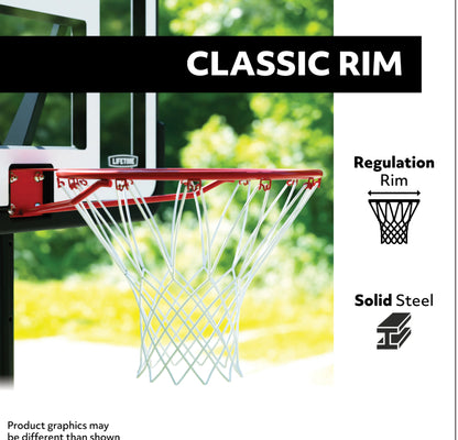 LIFETIME 44 INCH IMPACT PORTABLE ADJUSTABLE BASKETBALL HOOP